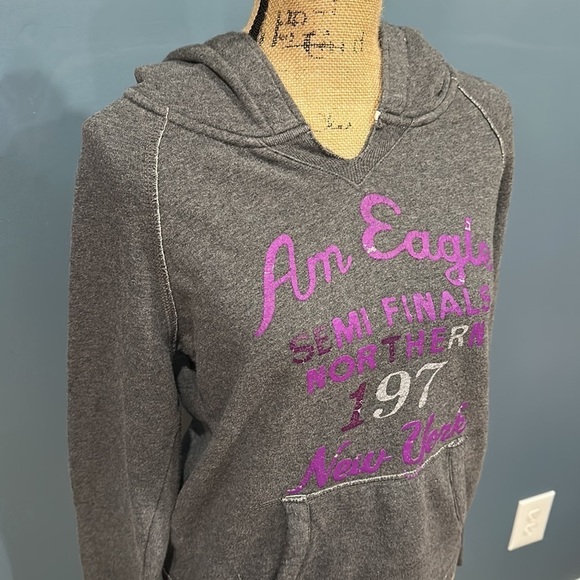 American eagle distressed hoodie size medium women’s - Picture 3 of 9